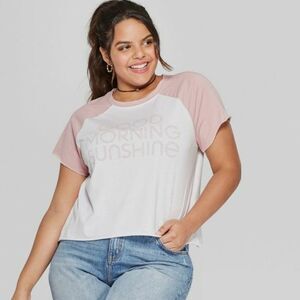 GRAYSON/THREADS t-shirt good morning‎ sunshine burnout sheer graphic top XL